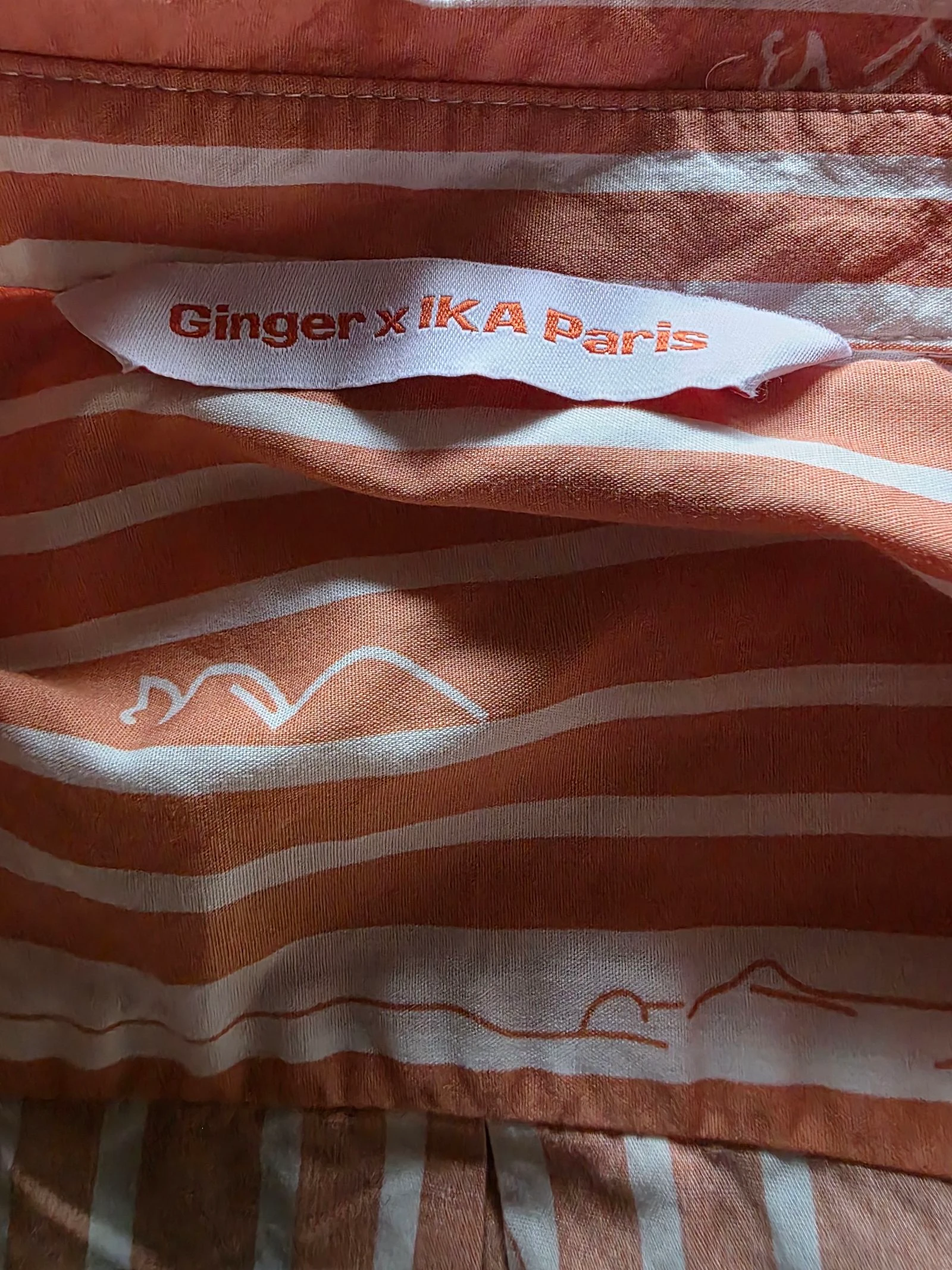 Linda camisa oversize listrada colaboração Ginger Box x IKA Paris Tamanho único – photo 5
